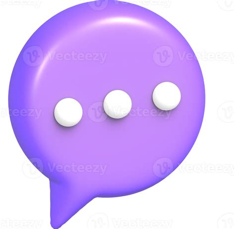 Purple 3d Speech Bubble 26718635 Png