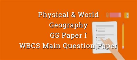 Physical World Geography WBCS Main Question Paper