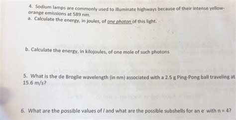 Solved Name 1 Calculate The Wavelength In Nm Of A Photon Chegg