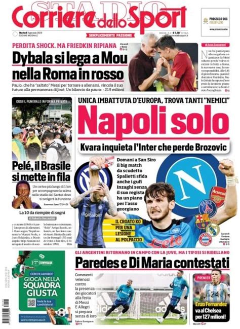 Capa Corriere Dello Sport Janeiro Capasjornais Pt