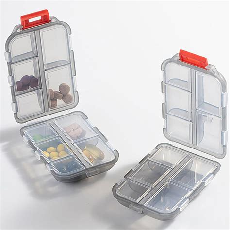 ZAROYEAX Travel Box with Labels Organizer with Labels Travel Daily Container Mini Organizer ...