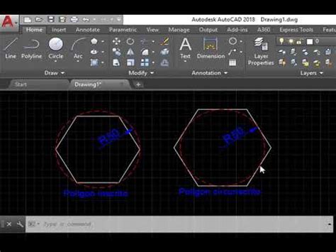 Comandos básicos do AutoCAD 8 Polígono YouTube