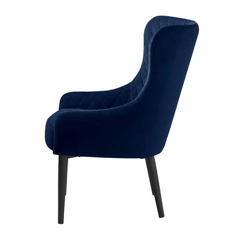 Lounge Sessel Almaron In Blau Samt Im Vintage Design Pharao