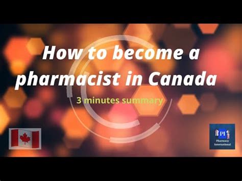 How To Become A Pharmacist In Canada PEBC 3 Minutes Summary YouTube