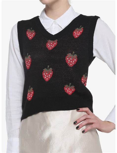 Strawberry Girls Sweater Vest Hot Topic