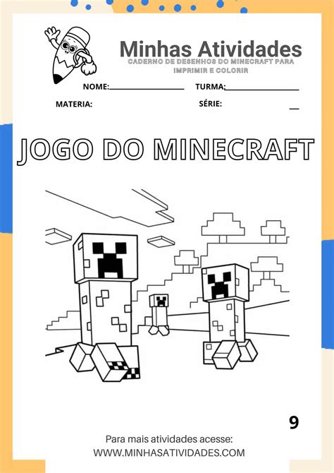 Atividades Do Minecraft Para Colorir