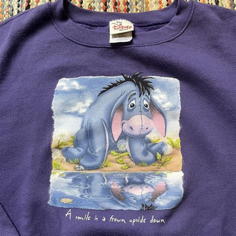 Disney Eeyore Purple Crewneck Size Medium Pit To Depop