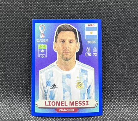 LIONEL MESSI BLUE Panini FIFA World Cup Qatar 2022 Stickers ARG 20