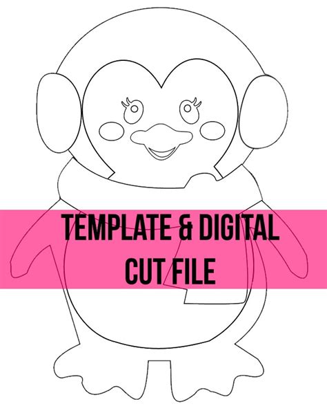 Penguin Template & Digital Cut File – Southern Adoornments Decor