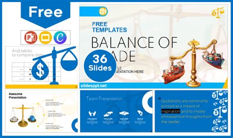 Modèle de balance commerciale Modèles pour PowerPoint et Google Slides