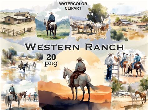 Western Ranch Cowboy Clipart Graphic by FantasyDreamWorld · Creative ...