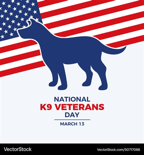 National K9 Veterans Day Poster Royalty Free Vector Image