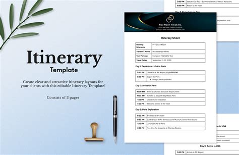 Travel Itinerary Template