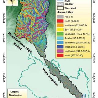 Drainage map with stream ordering in the Tista River basin. | Download ...