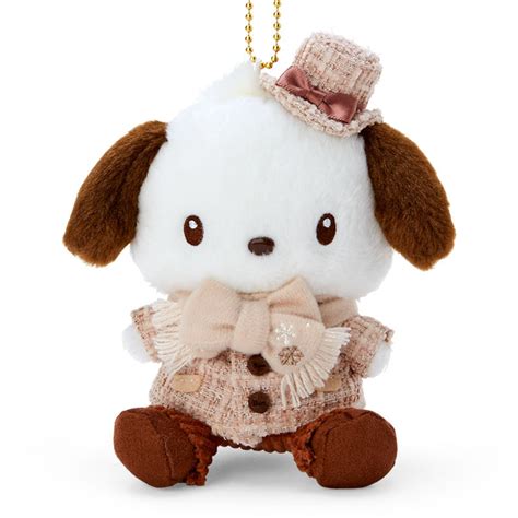 Peluche Porte clés Pochacco Sanrio Fuyu no Omekashi Meccha Japan