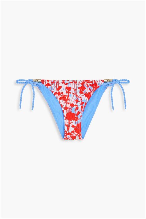 HEIDI KLEIN Floral print stretch piquè low rise bikini briefs THE OUTNET
