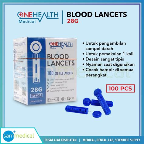 Jual One Health Blood Lancet Jarum Lancet G Pcs Shopee Indonesia