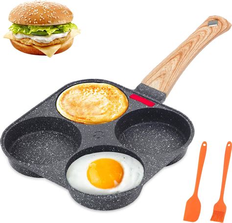 Amazon MyLifeUNIT Aluminum 4 Cup Egg Frying Pan Non Stick Egg