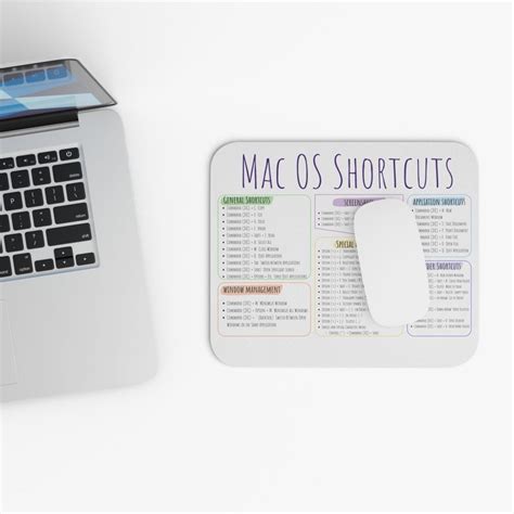 Mac Os Keyboard Shortcuts Mouse Pad Rectangle Version 2 Mac Keyboard Cheat Sheet Mac Os Cheat