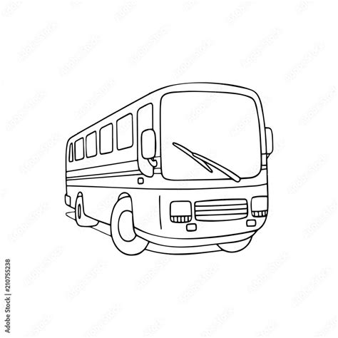 Bus cartoon illustration isolated on white background for children ...