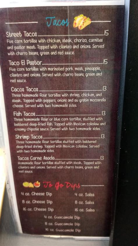 Online Menu Of Naked Taco Restaurant Huntsville Alabama 35811 Zmenu