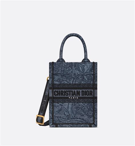 Dior Dior Book Tote ミニバーティカルバッグ ストラップ付き Albero Della Vita エンブロイダリー