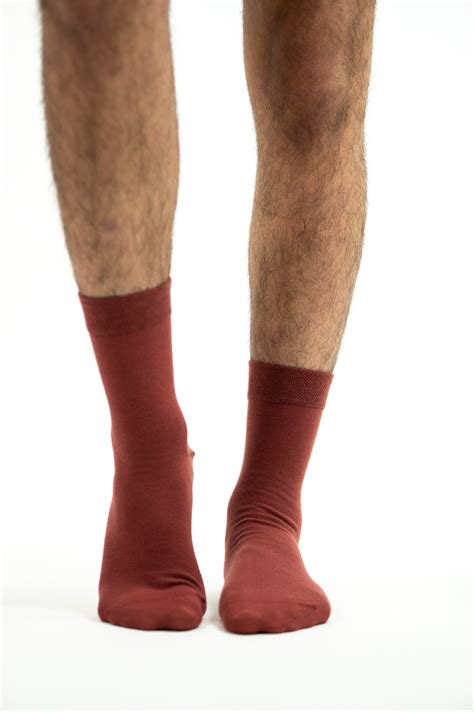 Jolies Chaussettes Rouge En Coton Biologique Peau Ethique