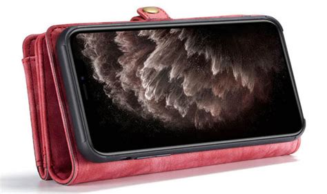 Caseme Iphone 11 Pro Max Wallet Magnetic Detachable 2 In 1 Case Red