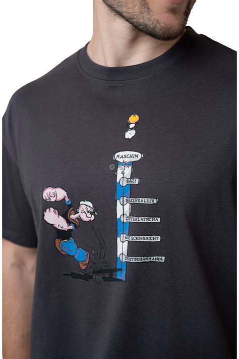 Herren T Shirt Popeye Haut Den Lukas Dunkelgrau Tracht In Gro En