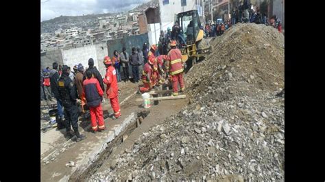 Pasco Tres Obreros Fueron Sepultados En Zanja De Laguna Patarcocha