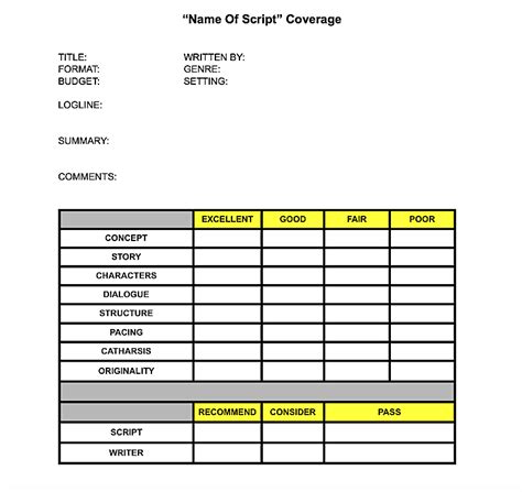 Simple Guide To Formatting And Writing Studio Script Coverage Screencraft