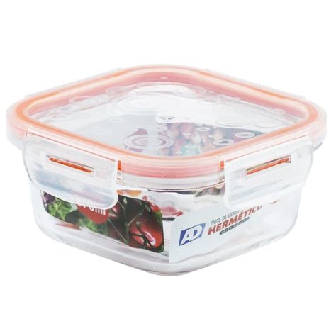 Pote De Vidro Hermético Quadrado 370 Ml Shopee Brasil