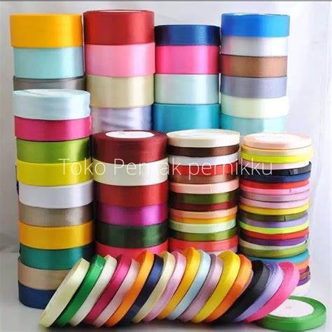 Jual PITA SATIN 2 5 CM PER ROLL PITA BESAR Shopee Indonesia