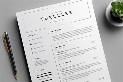 Premium Photo | Minimalist Resume Template