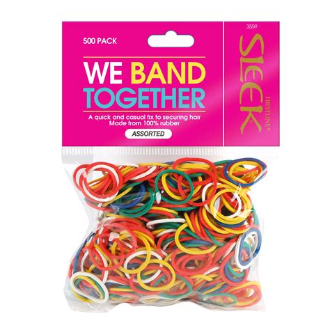 Firstline Sleek Assorted Rubber Bands 500 Pack