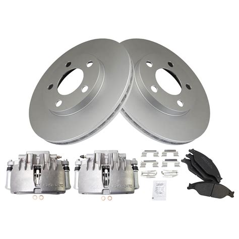 TRQ® BKA25779 - Semi-Metallic Brake Pad & Rotor Kit with Calipers