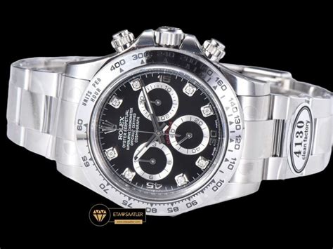 Rolex Daytona Cosmograph 116520 Taşlı Siyah Kadran 4130 Super Clone ETA