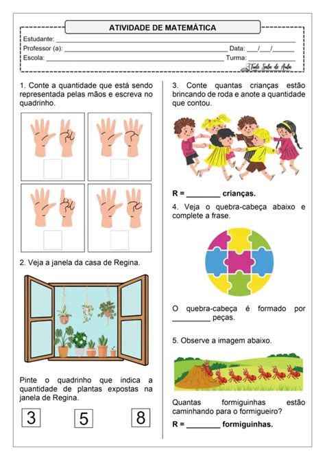Atividades de contagem para 1º ano - Tudo Sala de Aula