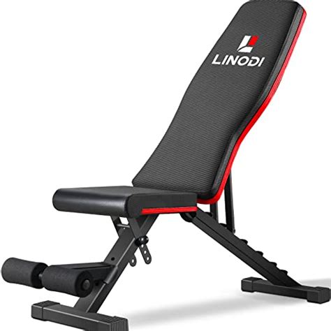 LINODI Weight Bench Adjustable Strength Training Benches For Full Body