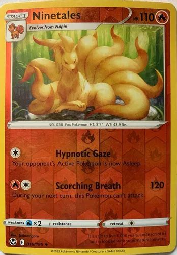 Pokémon Tcg Ninetales Reverse 018 195 Meses sin interés