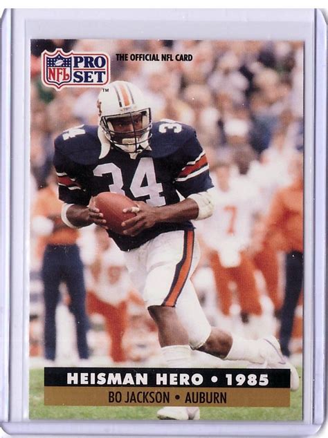 Nfl Bo Jackson Pro Set Heisman Hero Football Card Etsy