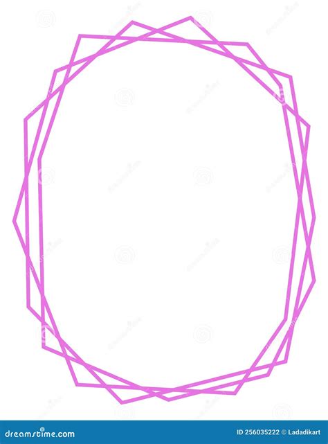 Geometric Line Frame Decorative Polygonal Shape Border Stock Vector