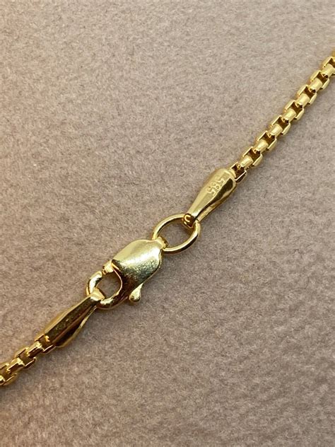 14K Solid Gold Box Chain Necklace, 1423.5 Inches, 2.0 Mm, Real Gold ...