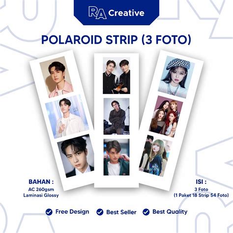 Jual CETAK Foto Polaroid Strip 3 FOTO Glossy MURAH MERIAH Shopee