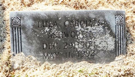 Lula Carolyn Ashworth Memorial Find A Grave