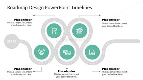 Powerpoint Curved Roadmap Template Slidemodel