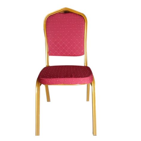 Red And Golden Cotton Banquet Hall Chair Seating Capacity Single