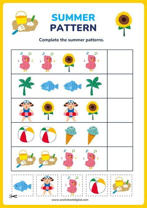 Summer Pattern - Worksheet Digital | #1 Teacher-Made Resources
