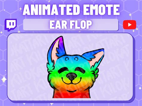 Animated Rave Ear Flop Emote Kawaii Twitch Discord Etsy Uk