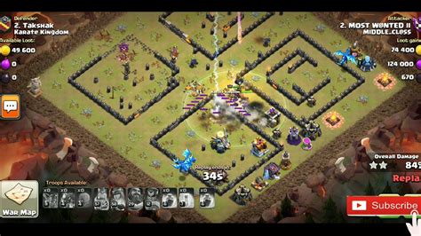 Clash Of Clans Home Village Air Attack Youtube